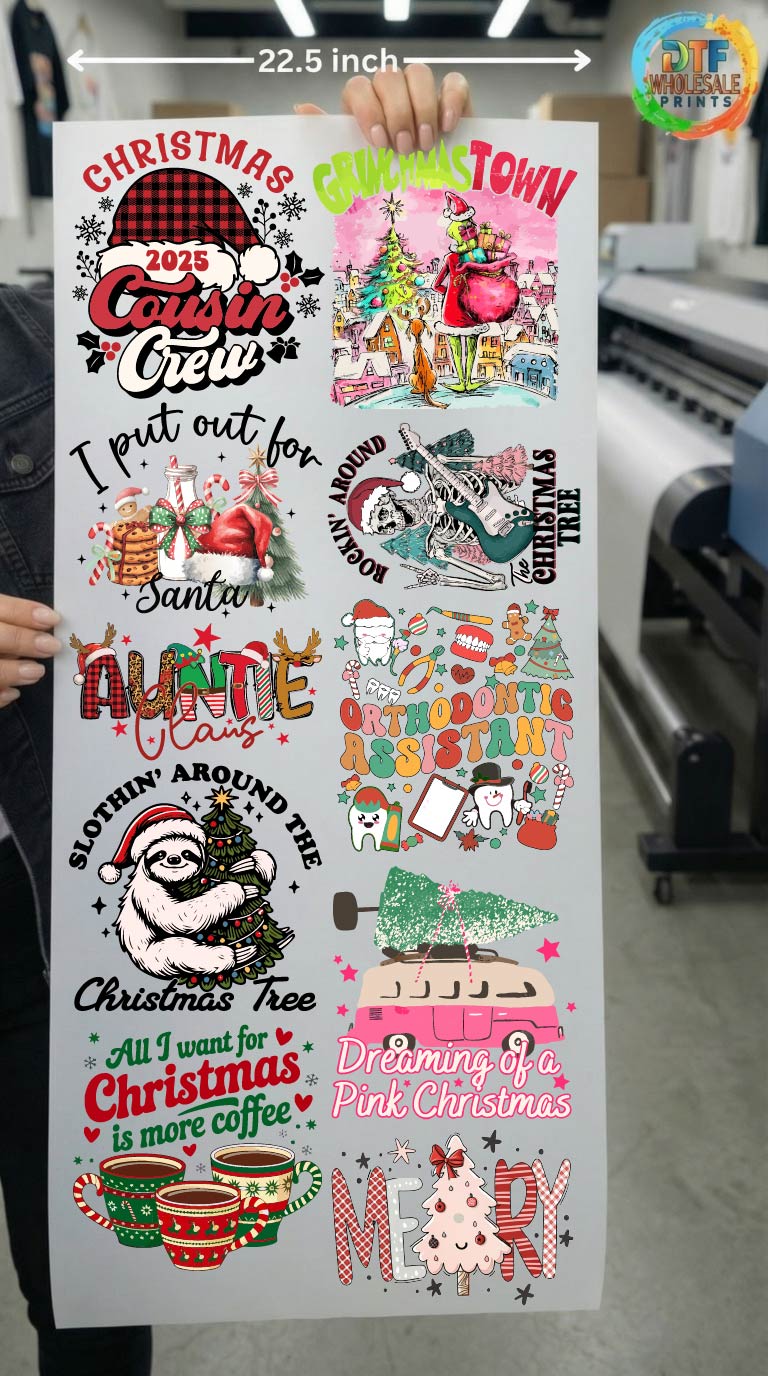 Christmas Designs DTF Gang Sheet