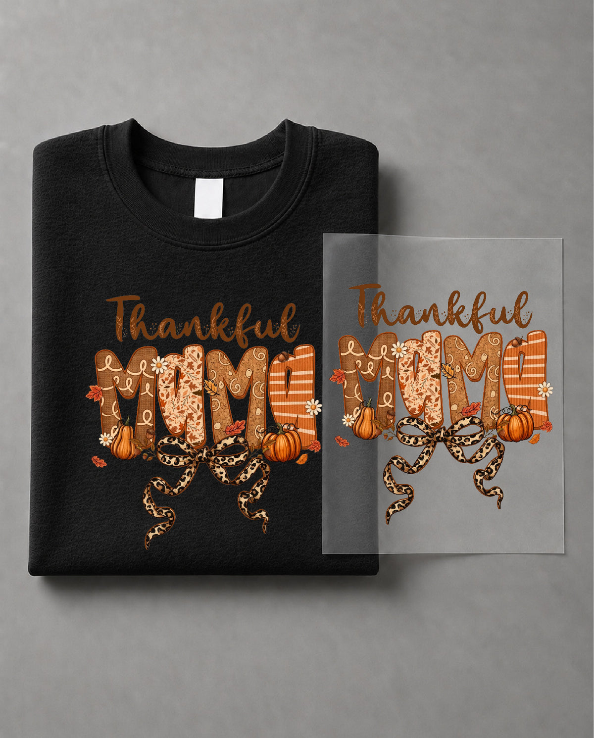 Thankful Mama Sweatshirt– Thanksgiving Graphic Crewneck, Fall Mom Shirt, Grateful Mama Shirt – DTF-19