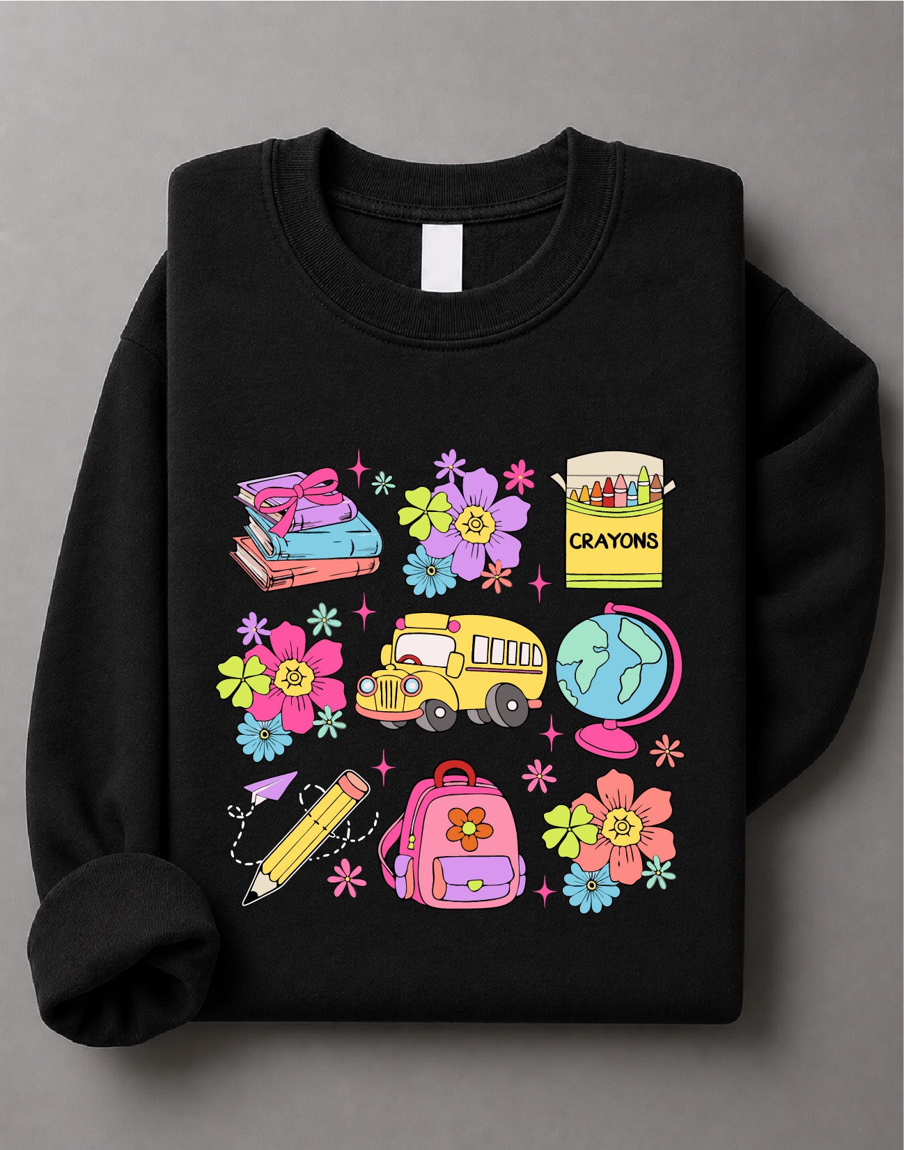 Coquette Teacher Sweatshirt – Bow Graphic, Preppy Educator Apparel, Classroom Gift – DTF-22