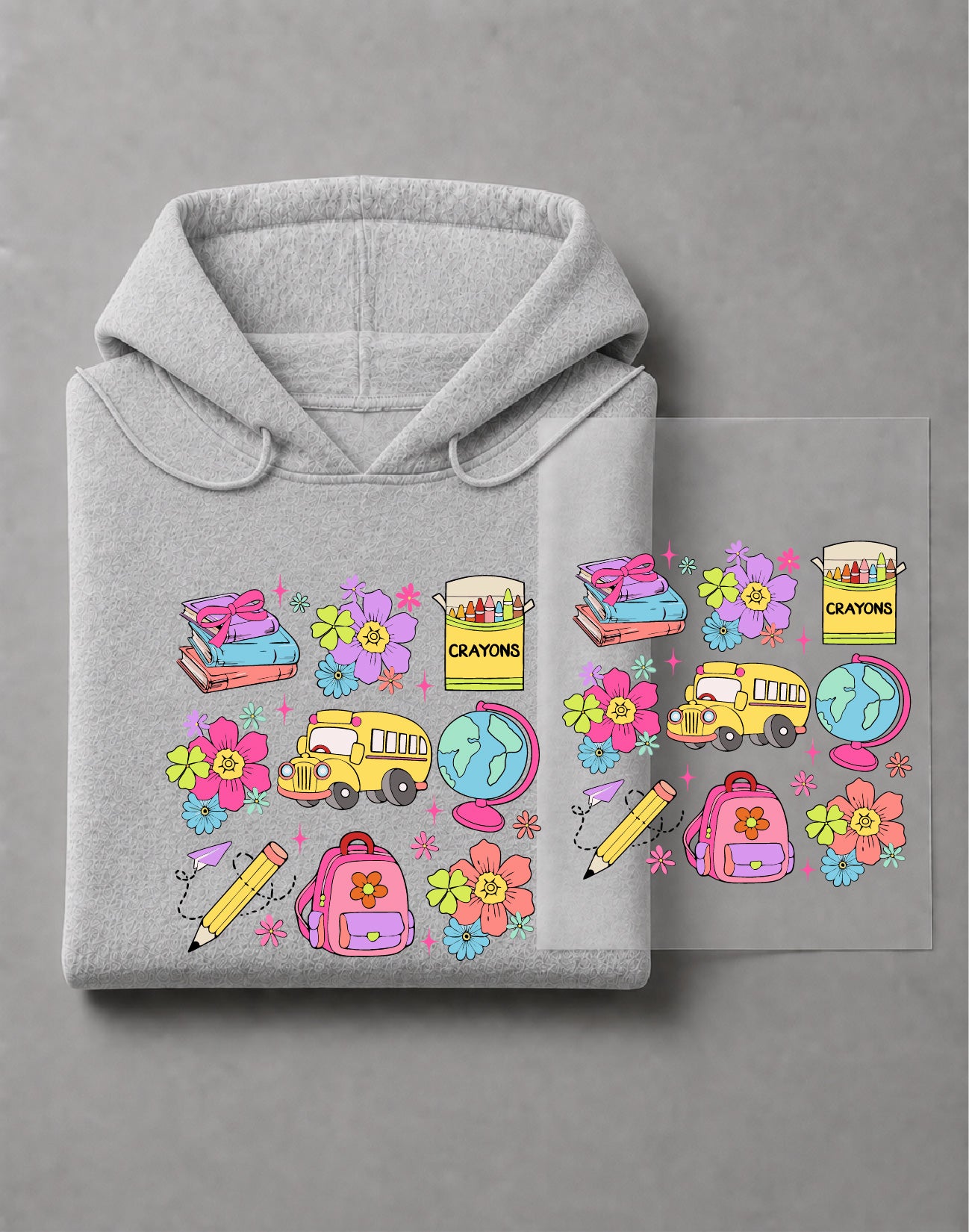 Coquette Teacher Hoodie – Bow Graphic, Preppy Educator Apparel, Classroom Gift – DTF-22