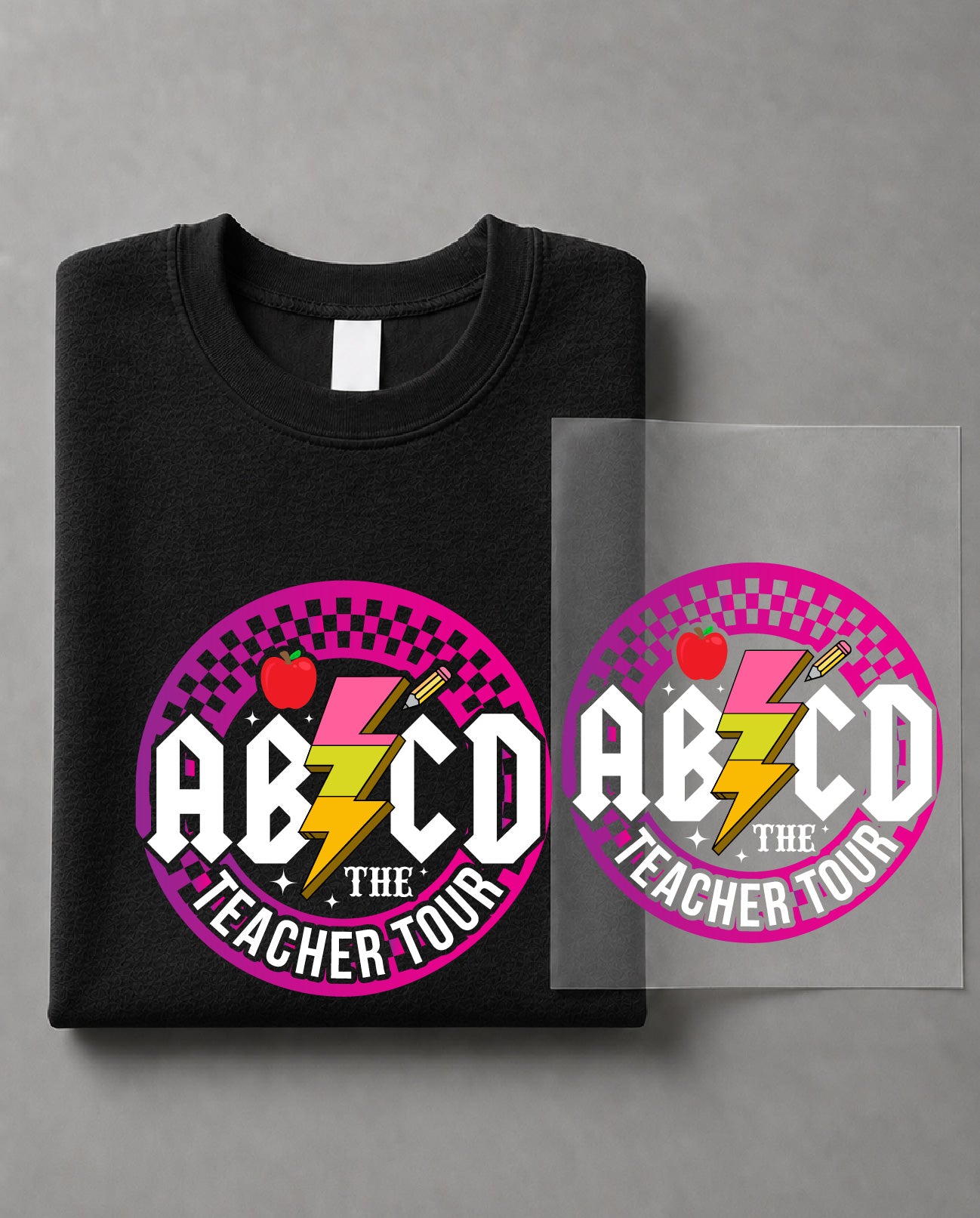 ABCD Teacher Tour Sweatshirt – Funny Teacher Graphic, Educator Apparel, School Gift – DTF-24