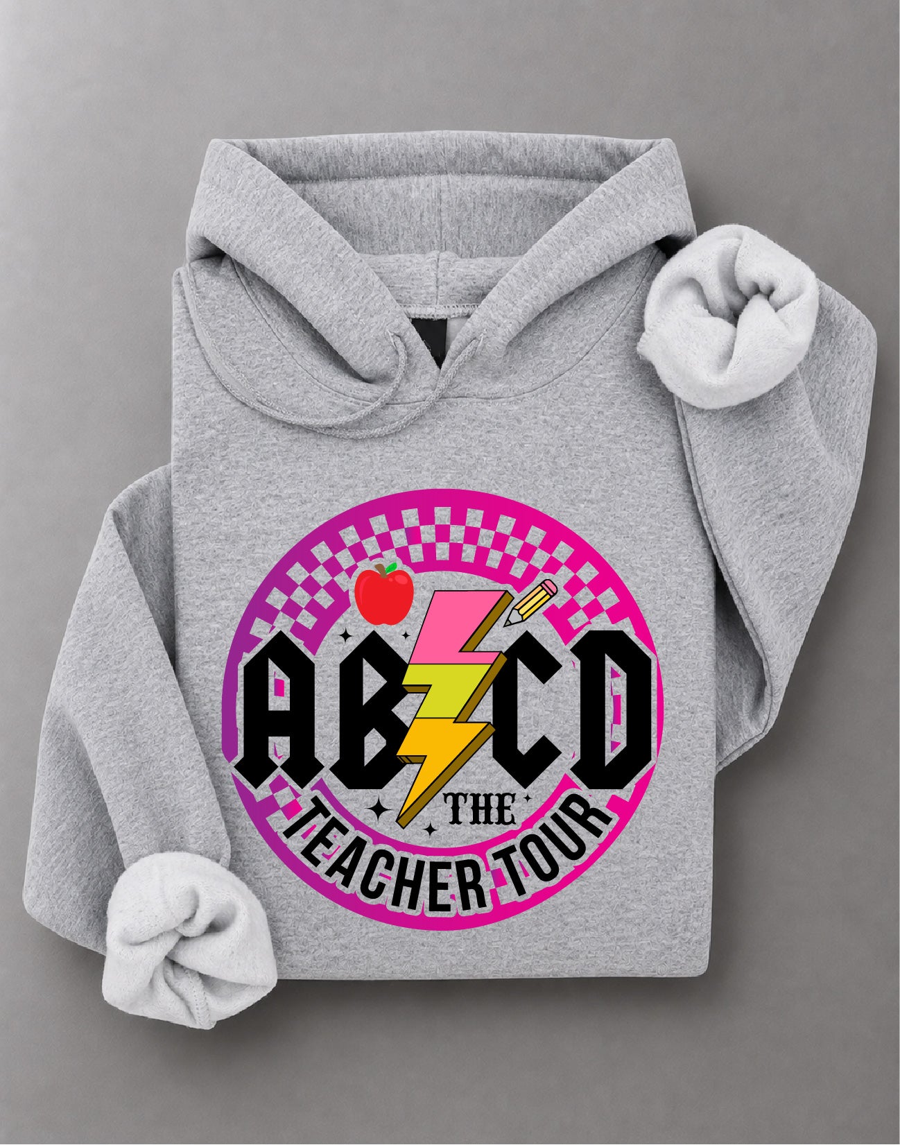 ABCD Teacher Tour Hoodie – Funny Teacher Graphic, Educator Apparel, School Gift – DTF-24X