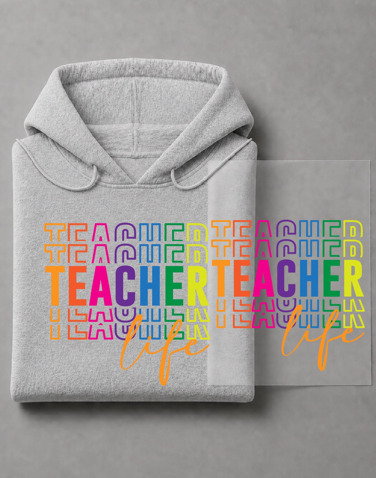Teacher Life Hoodie – Teacher Graphic, Educator Apparel, Classroom Gift – DTF-25
