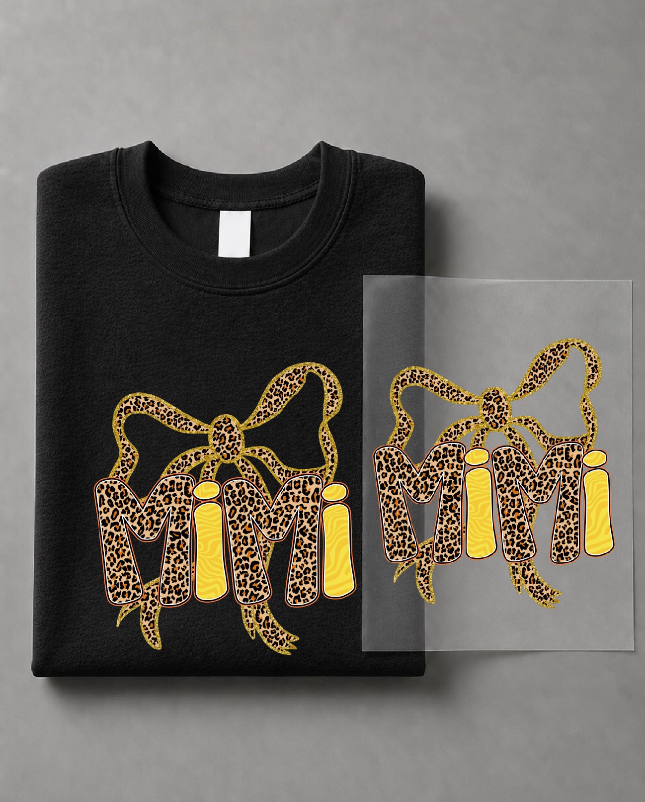 Preppy Mimi Leopard Sweatshirt – Leopard Graphic, Preppy Grandma Gift, Mimi Apparel – DTF-27