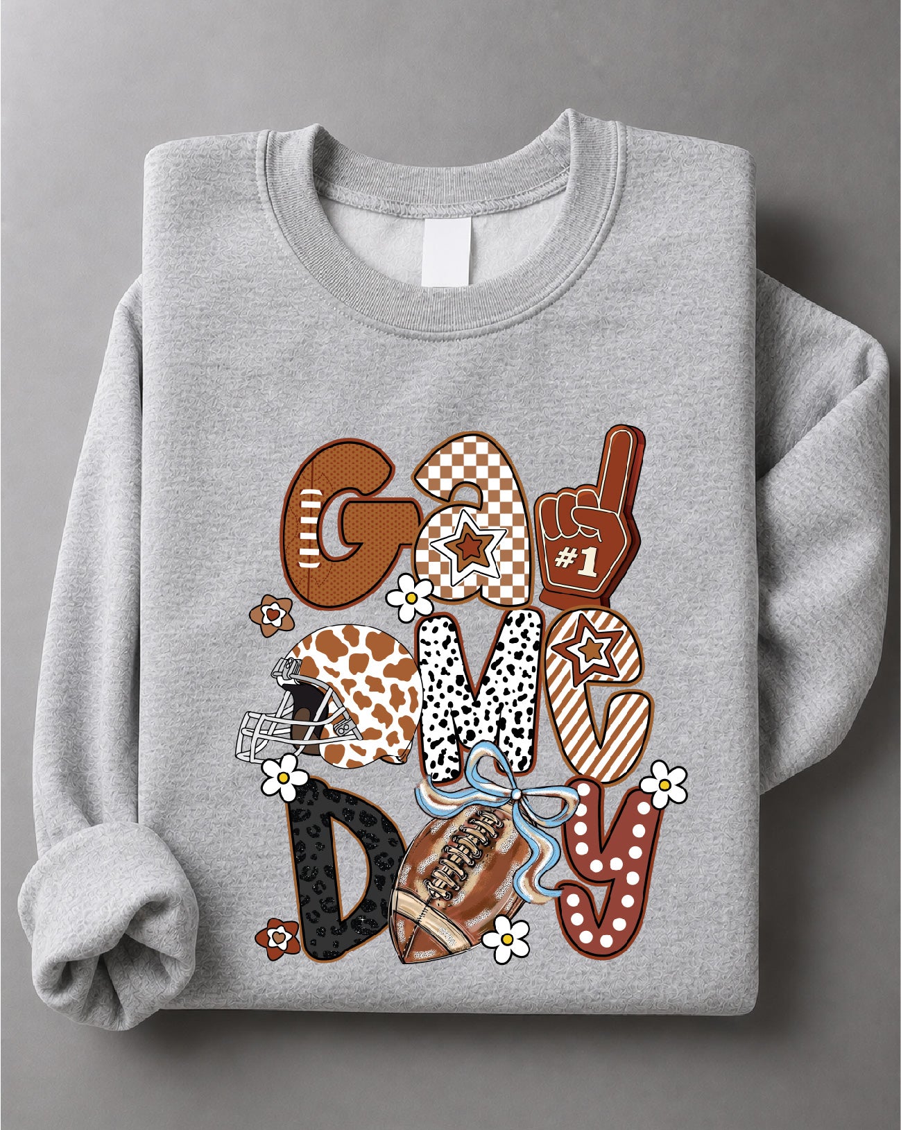 Retro Game Day Football Sweatshirt – Vintage Football Graphic, Game Day Sports Apparel – DTF-28