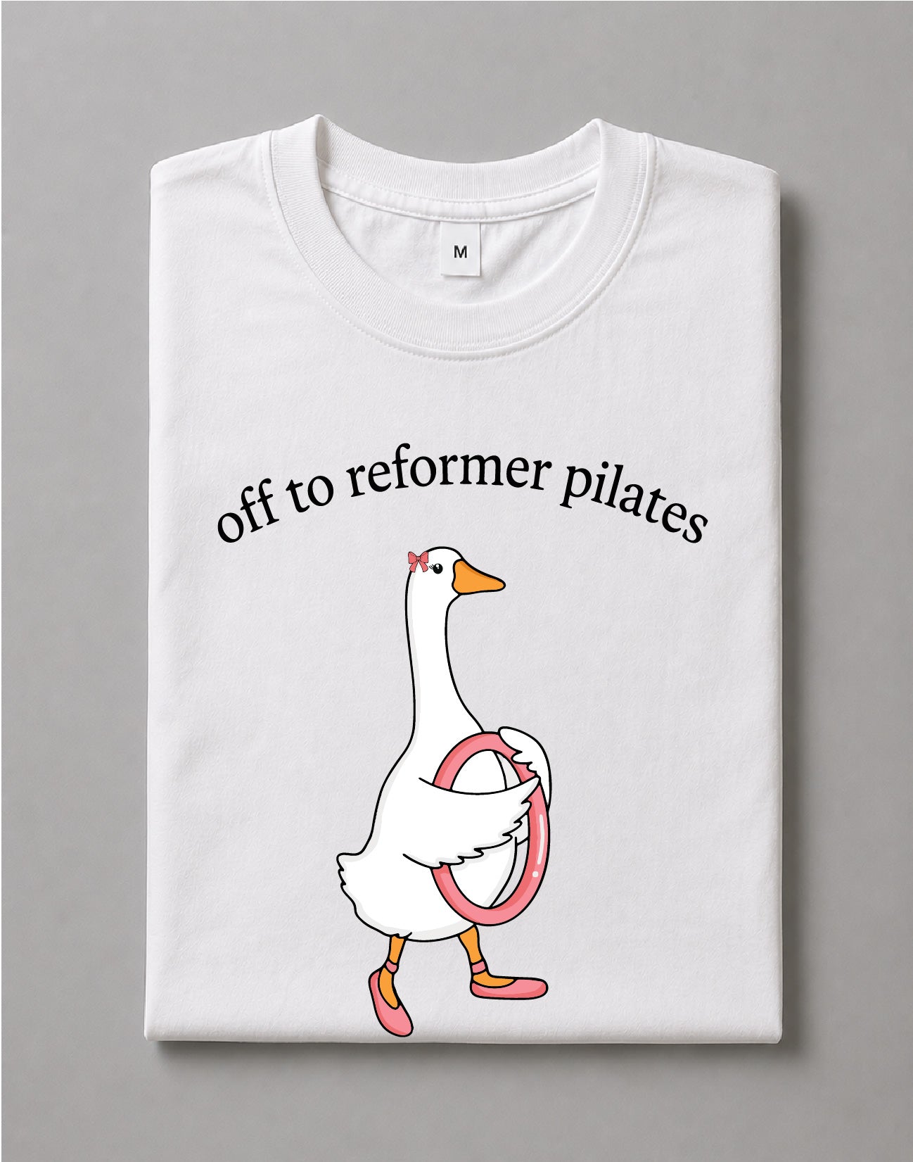 Off to Reformer Pilates Goose Shirt – Funny Goose Graphic Tee, Pilates Shirt, Workout Tee – DTF-30