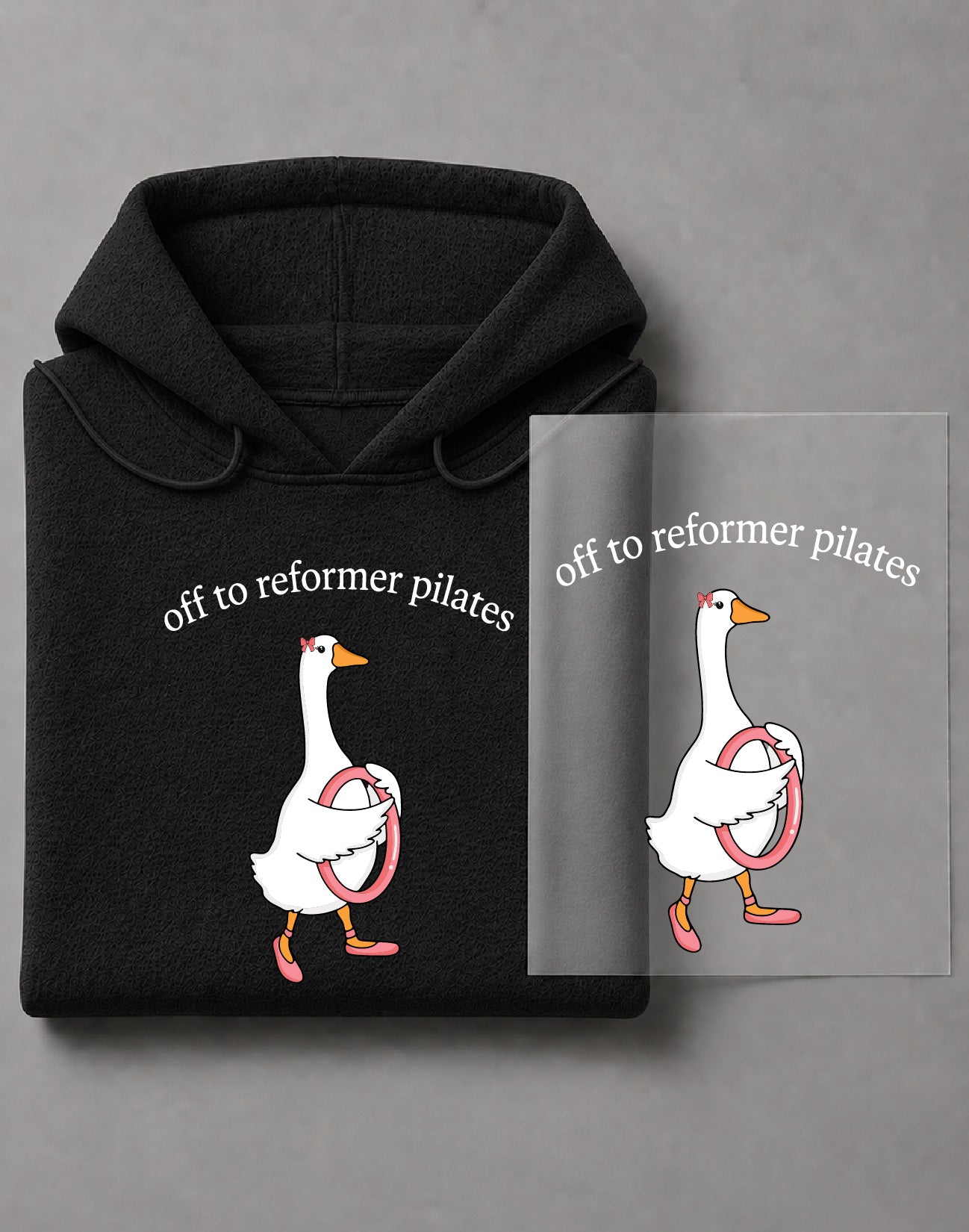 Off to Reformer Pilates Goose Hoodie – Funny Goose Graphic, Pilates Apparel, Workout Gift – DTF-30