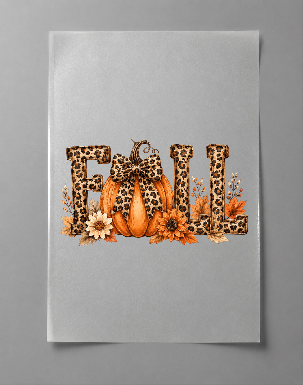 Autumn Leopard Fall Sweatshirt – Leopard Graphic, Fall Animal Print Apparel, Autumn Gift – DTF-33
