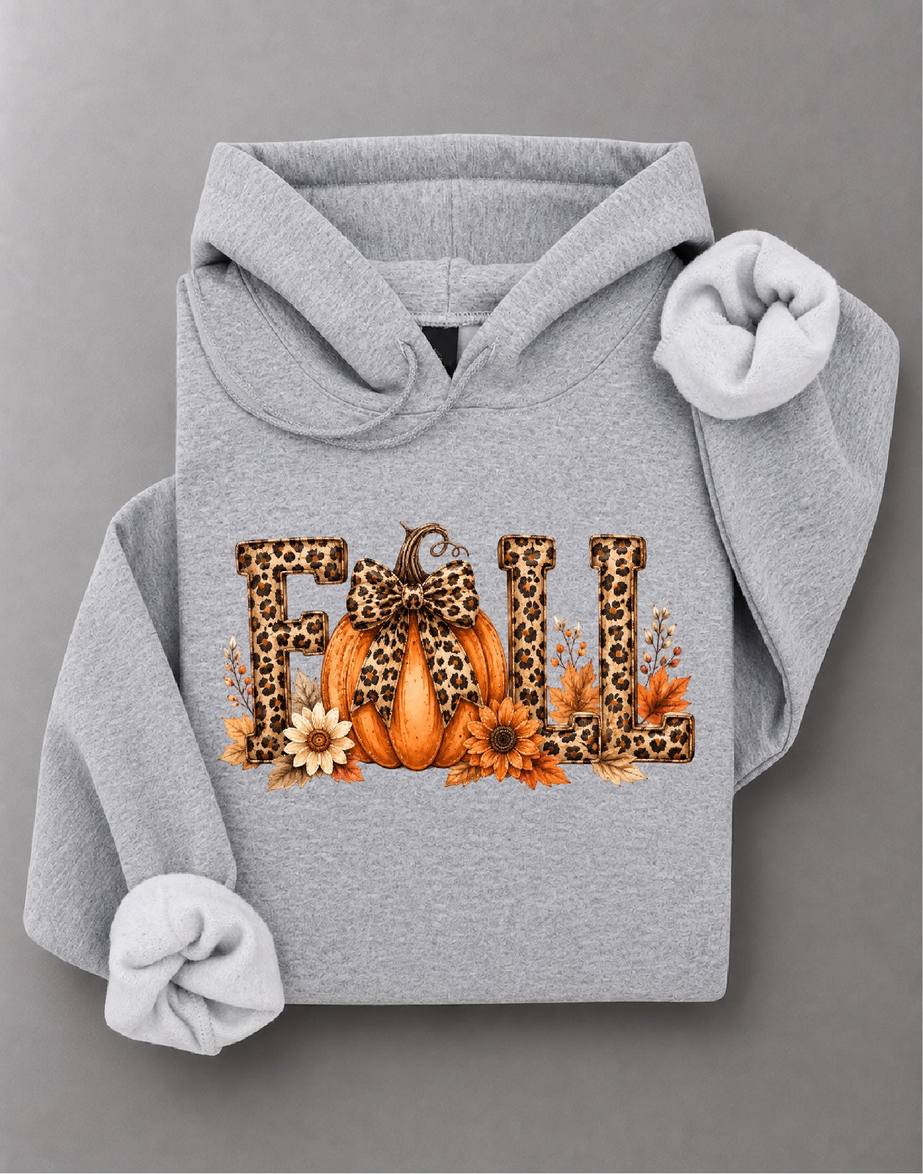 Autumn Leopard Fall Hoodie – Leopard Graphic, Fall Animal Print Apparel, Autumn Gift – DTF-33