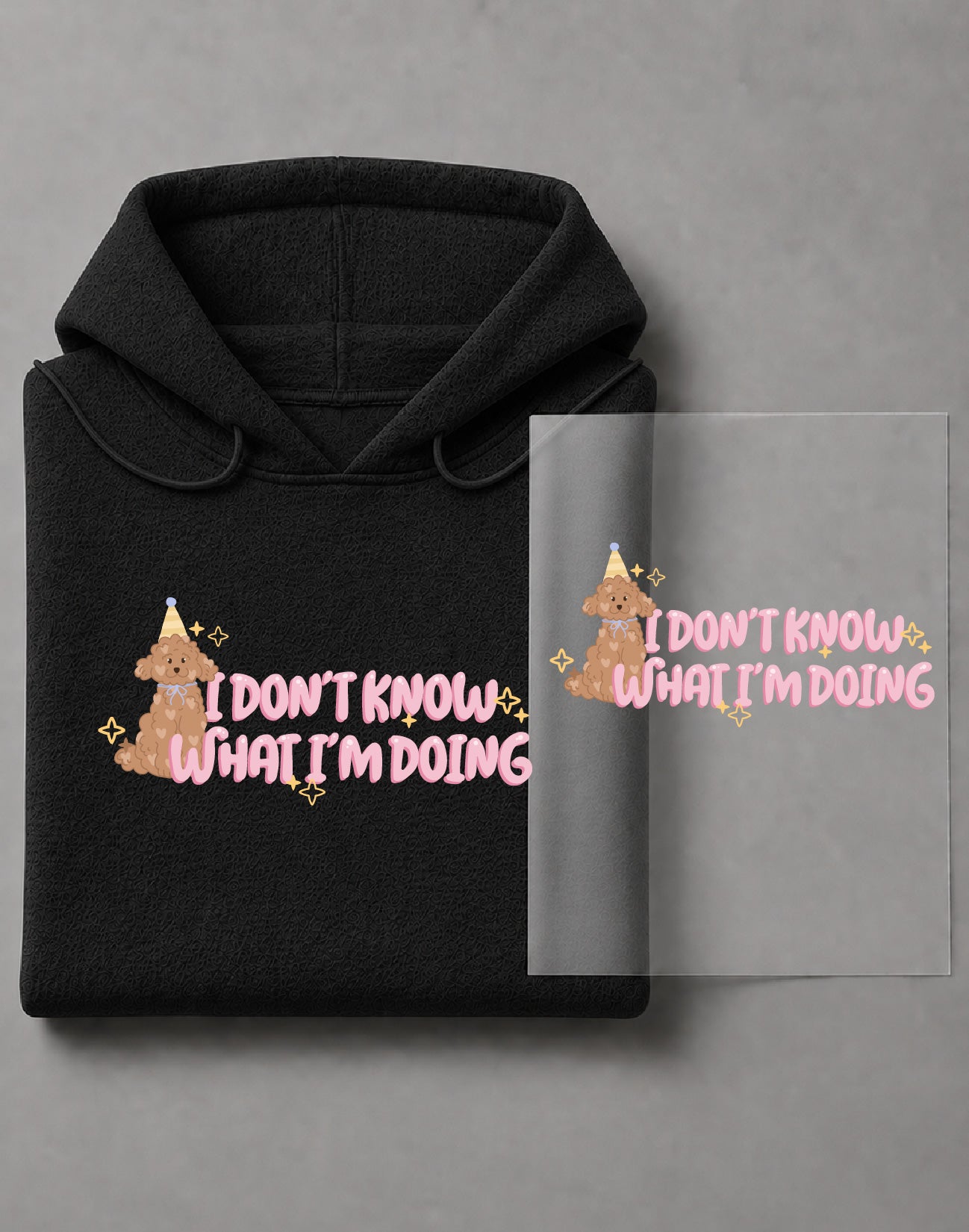 I Don't Know What I'm Doing Hoodie – Funny Puppy Graphic, Cute Dog Lover Apparel – DTF-35