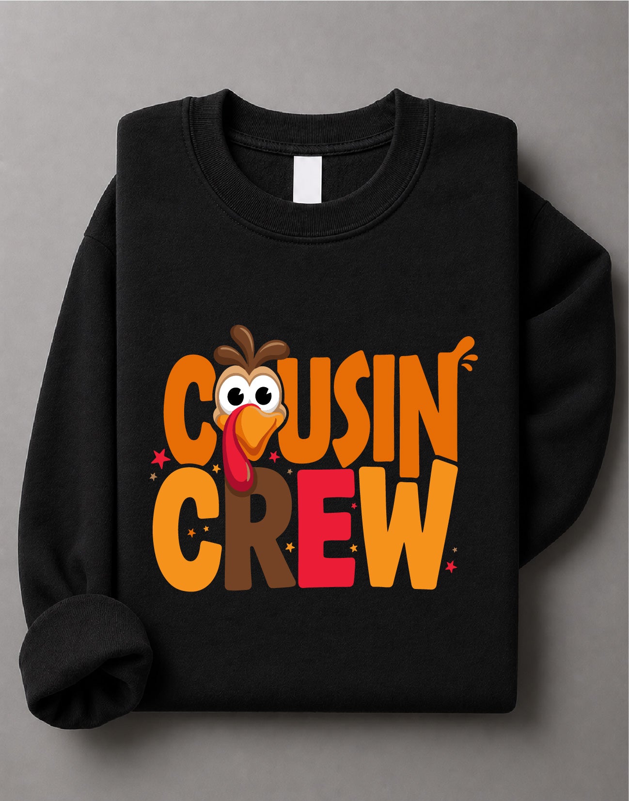 Cousin Crew Thanksgiving Sweatshirt – Turkey Graphic, Family Fall Apparel, Thanksgiving Gift – DTF-37