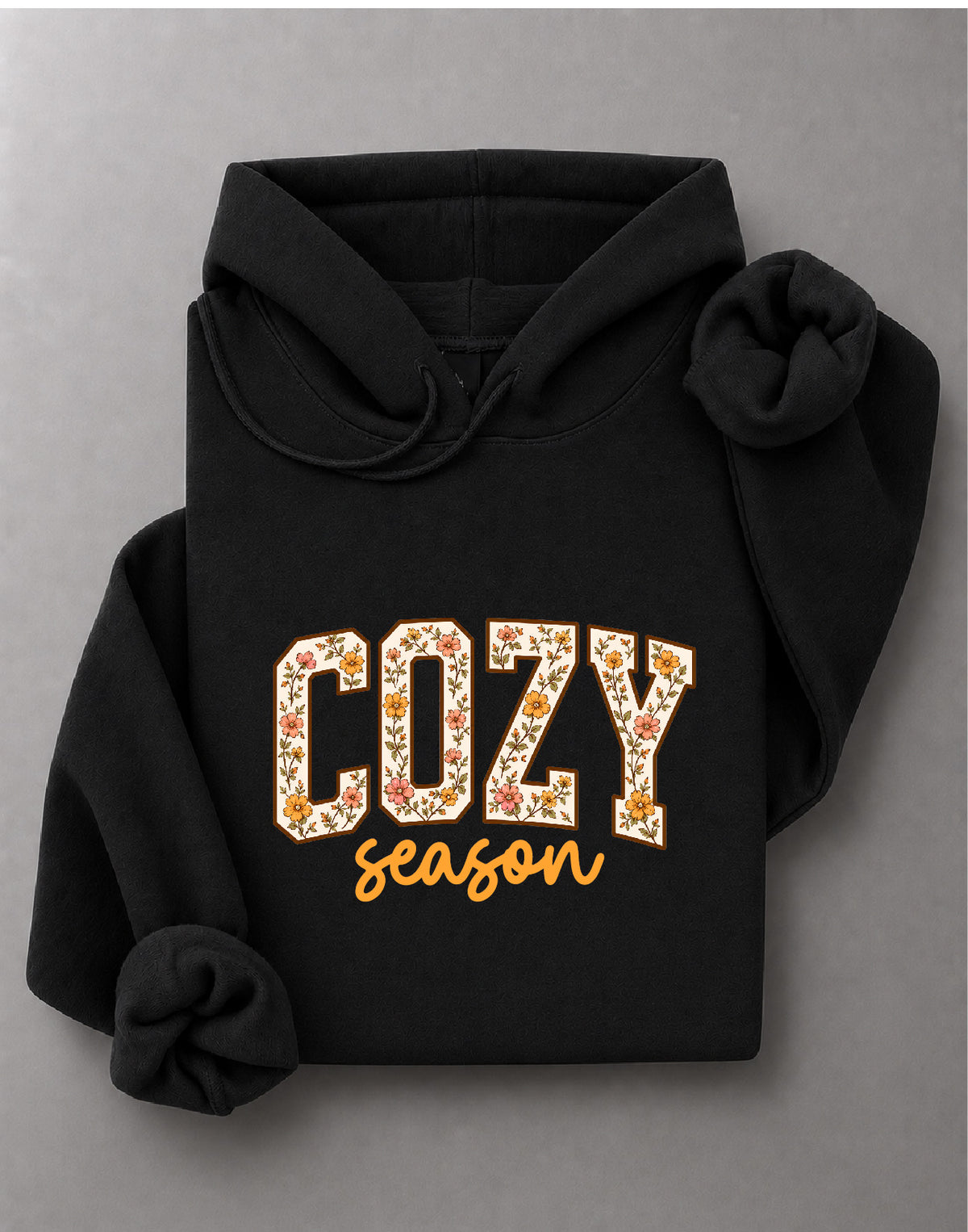 Cozy Season Thanksgiving Hoodie – Fall Graphic, Thanksgiving Apparel, Autumn Gift – DTF-38