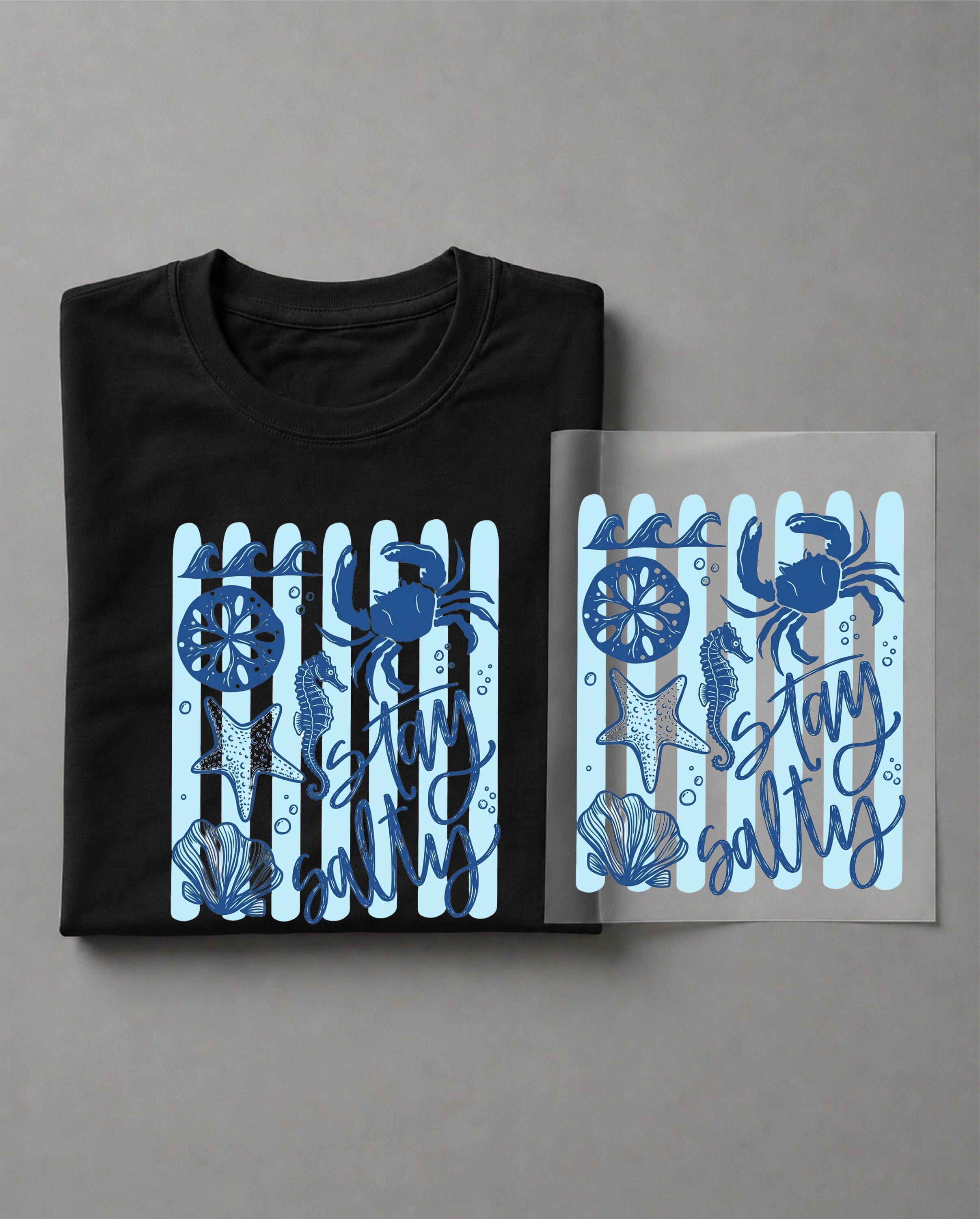 Stay Salty Shirt – Coastal Beach Graphic Tee, Ocean Lover Shirt, Summer Vacation Shirt, Nautical Graphic Tee, Beachy Casual Shirt – DTF-3