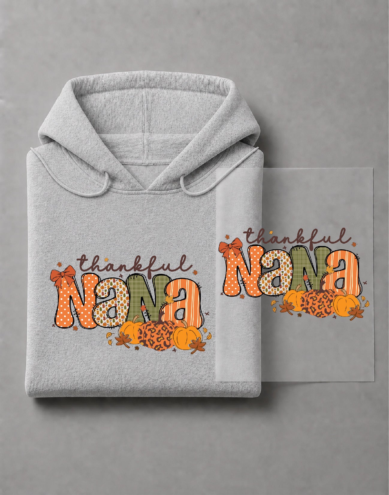 Thankful Nana Hoodie – Thanksgiving Grandma Graphic, Grateful Nana Gift, Fall Apparel – DTF-39