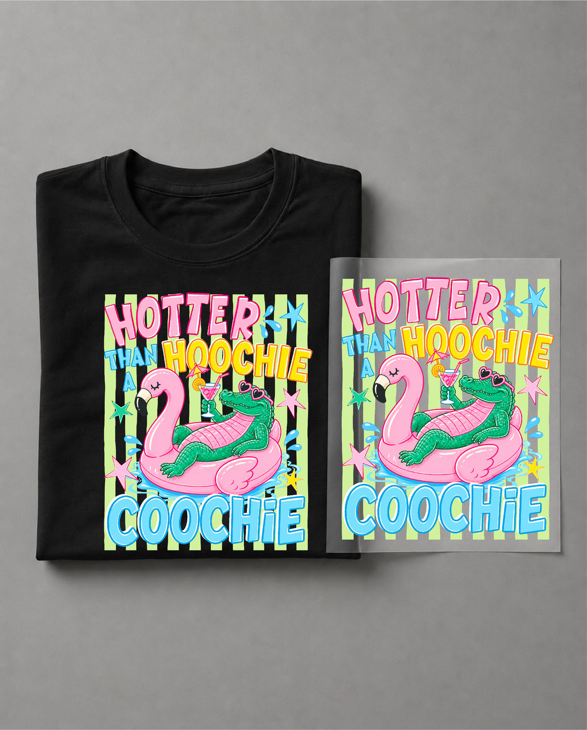 Hotter Than a Hoochie Coochie Shirt – Funny Southern Graphic Tee, Western Style Graphic Tee, Summer Party Shirt – DTF-5