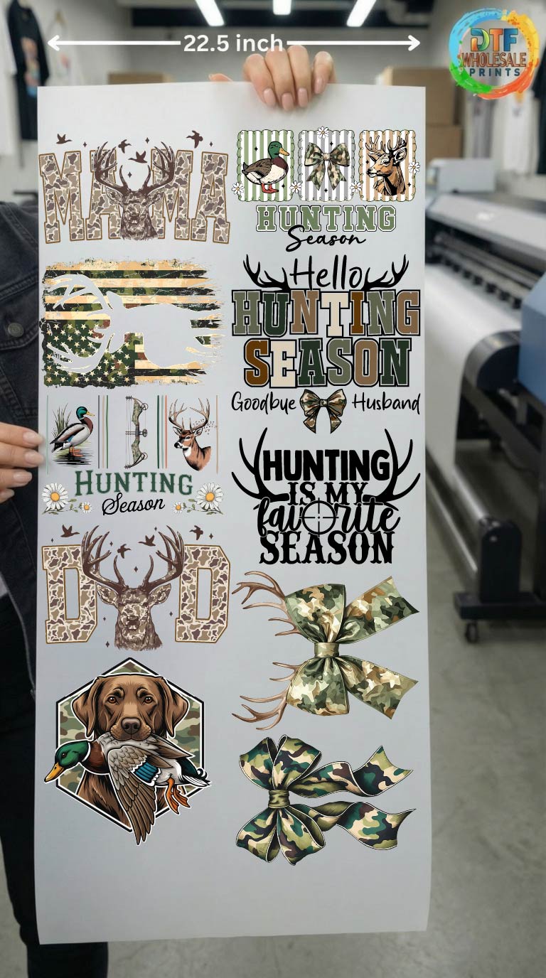 Hunting Hunter Designs DTF Gang Sheet
