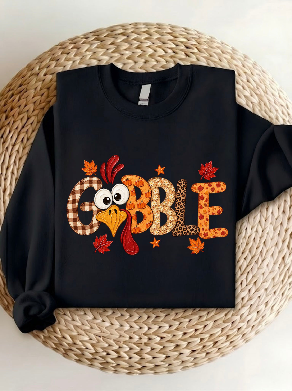 Gobble Thanksgiving Shirt | Funny Turkey Sweatshirt | Thanksgiving Hoodie | Fall Turkey T-Shirt | Plaid Leopard Autumn Gift