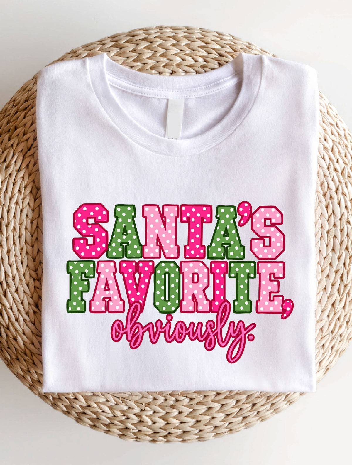 Santa's Favorite Obviously T-Shirt, Sweatshirt, Hoodie