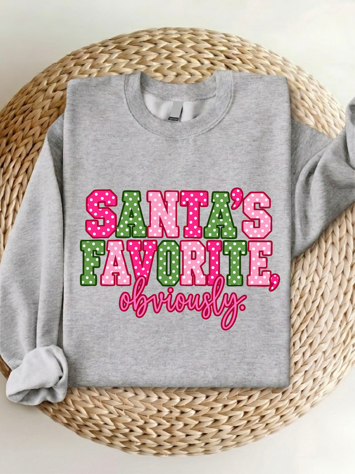 Santa's Favorite Obviously T-Shirt, Sweatshirt, Hoodie