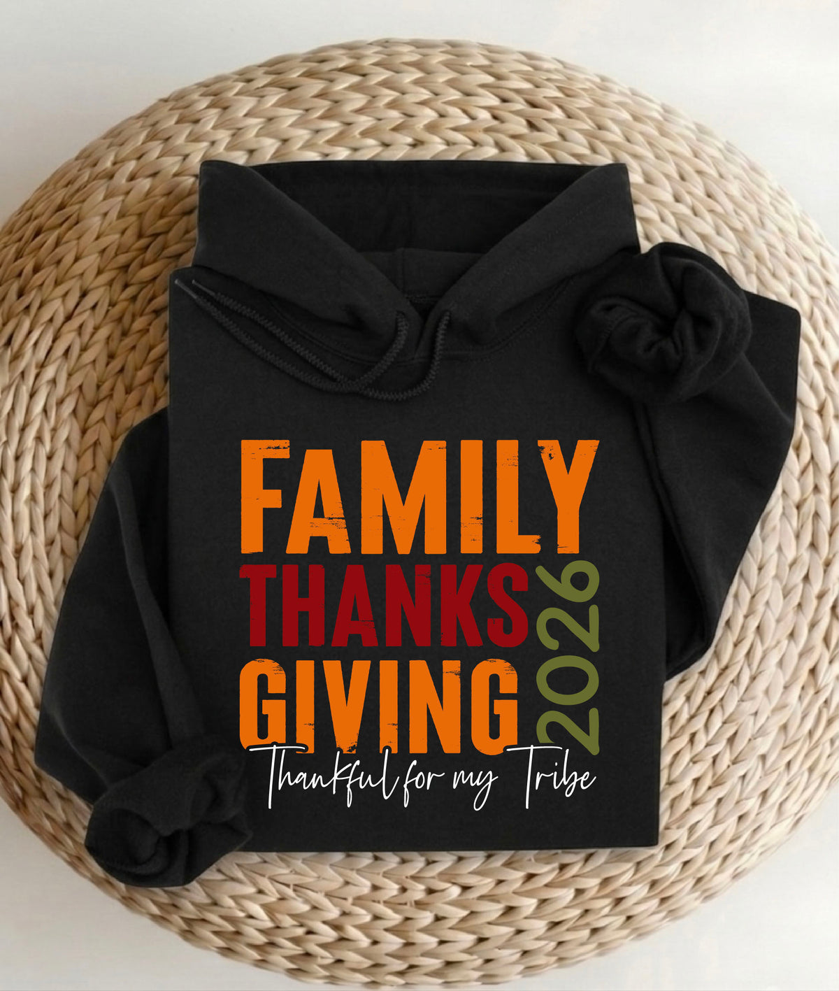 Family Thanksgiving 2026 Shirt | Thankful For My Tribe Sweatshirt | Thanksgiving Dinner Party Gathering Hoodie