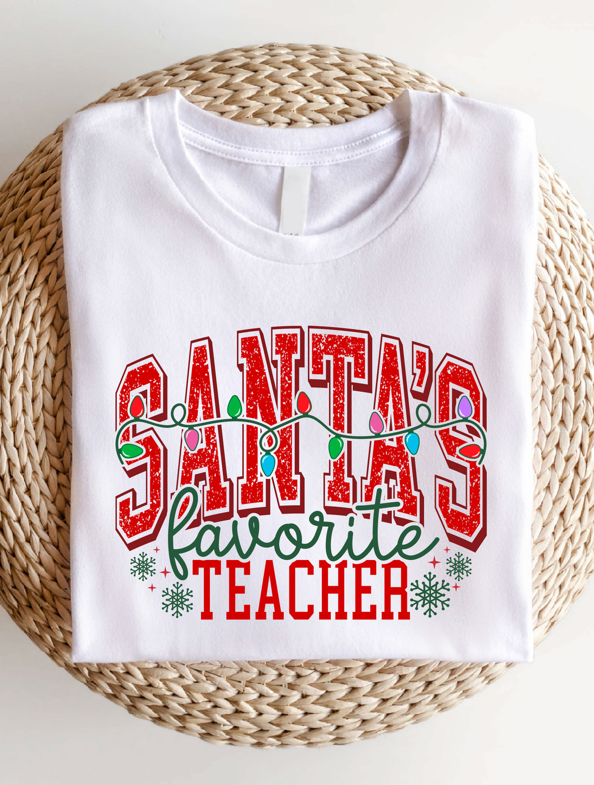 Santa's Favorite Teacher Shirt | Merry Teacher Sweatshirt | Holiday Teacher Hoodie