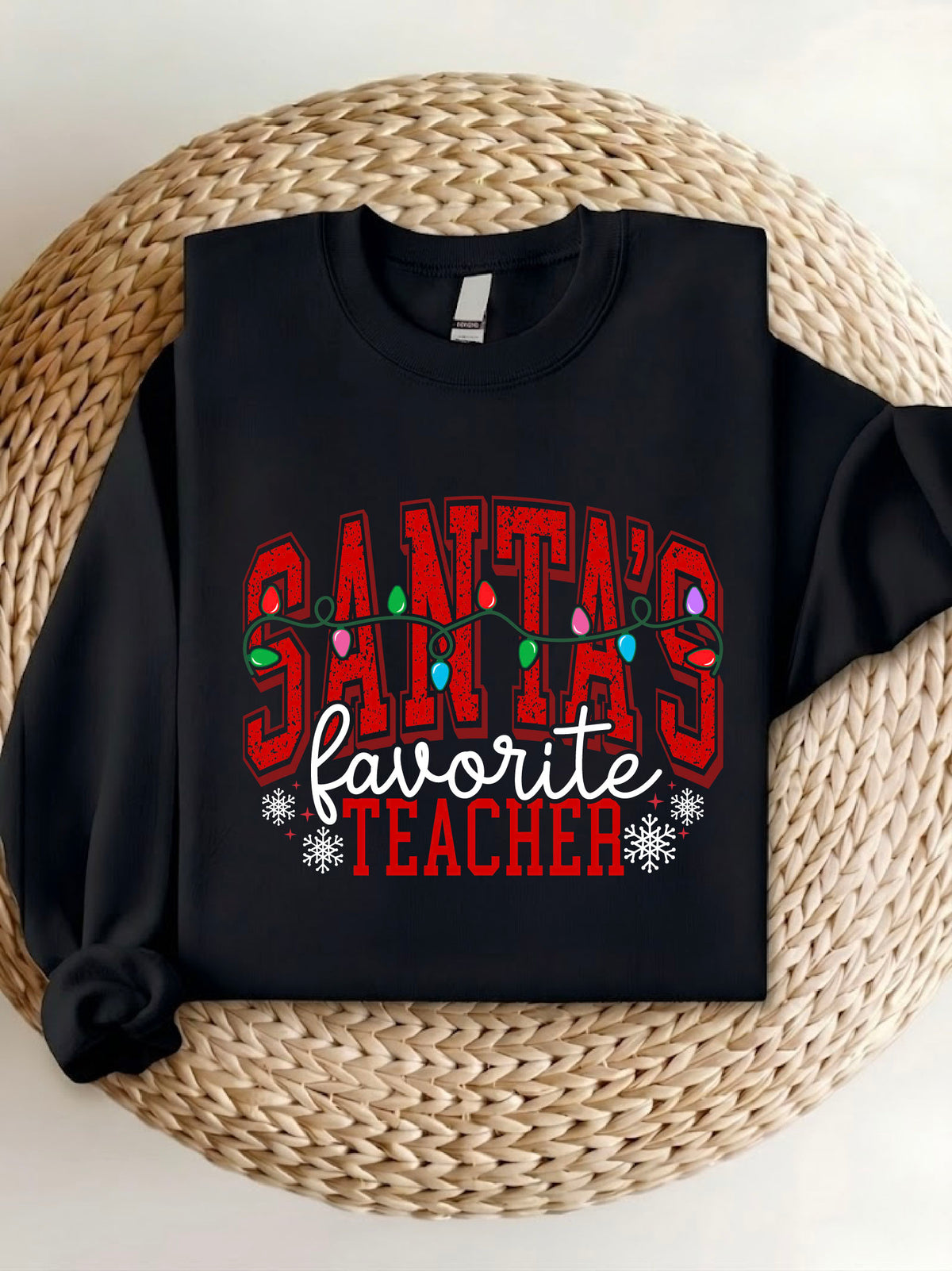 Santa's Favorite Teacher Shirt | Merry Teacher Sweatshirt | Holiday Teacher Hoodie