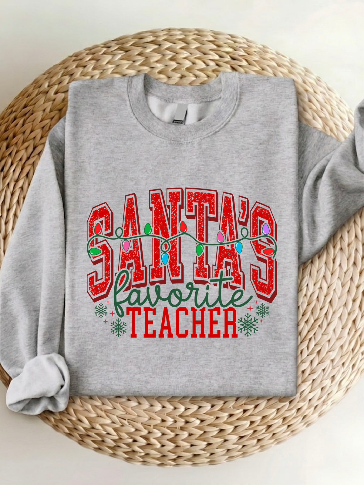 Santa's Favorite Teacher Shirt | Merry Teacher Sweatshirt | Holiday Teacher Hoodie