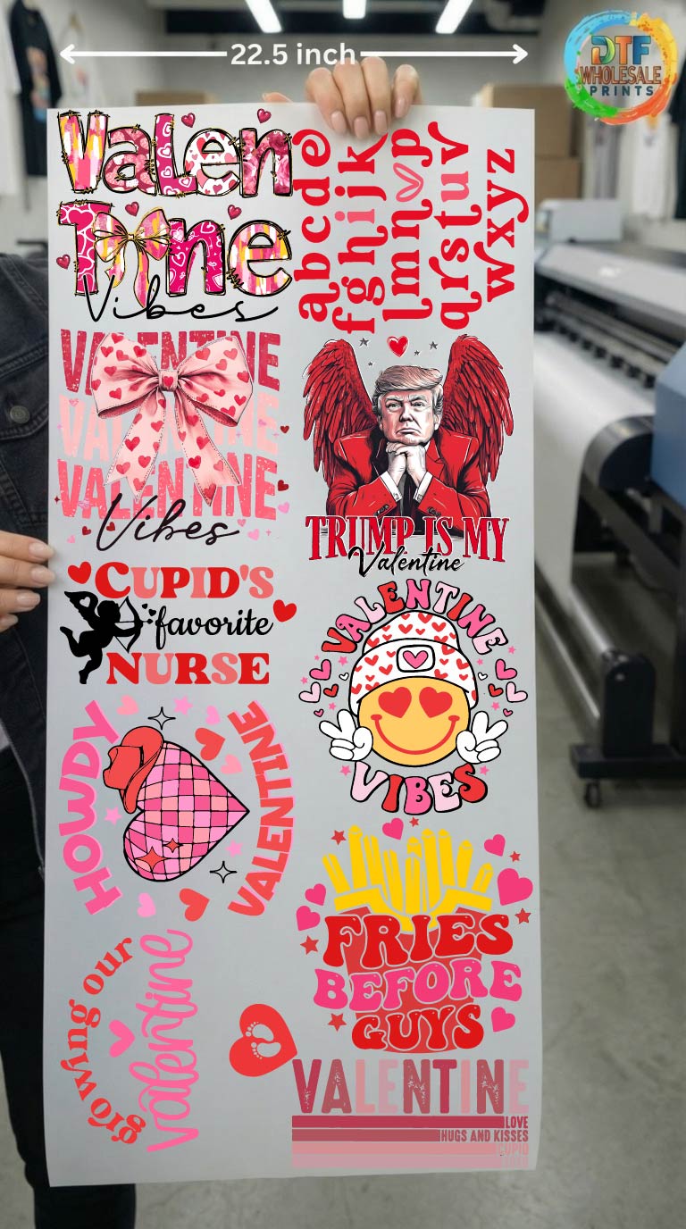 Valentine Galentine Anti-Valentine Designs DTF Gang Sheet