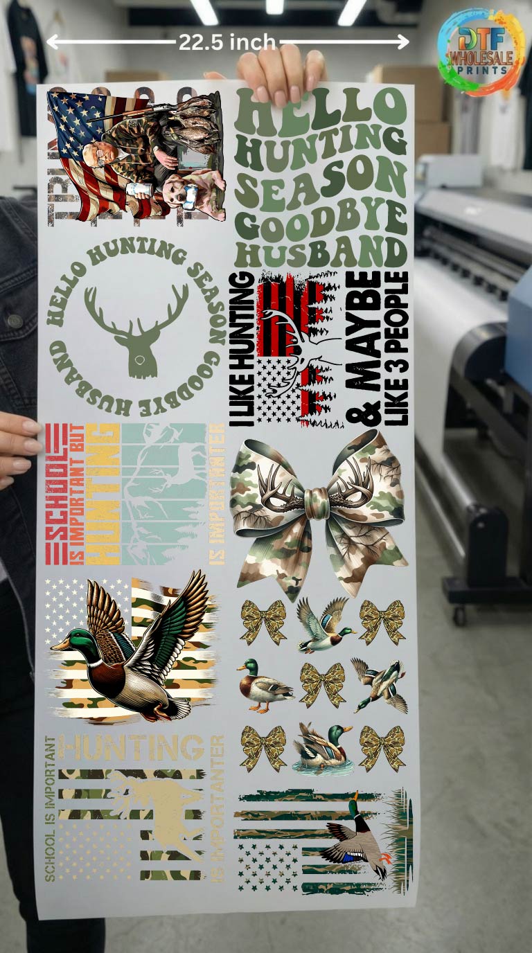 Hunting Hunter Designs DTF Gang Sheet