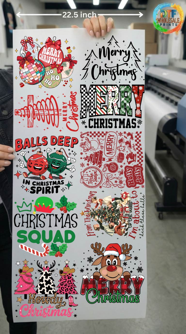 Christmas Designs DTF Gang Sheet