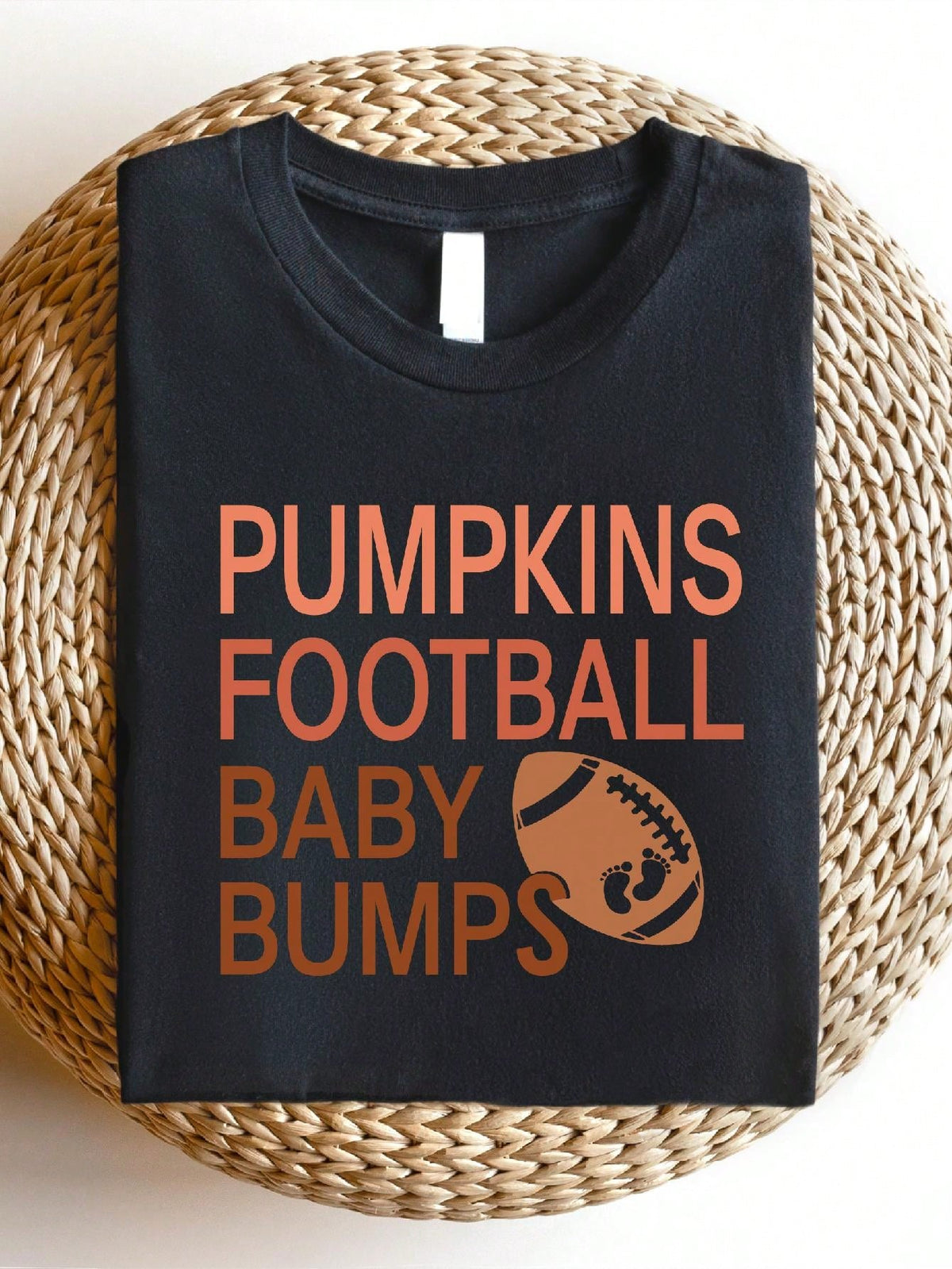 Pumpkins Football Baby Bumps T-Shirt