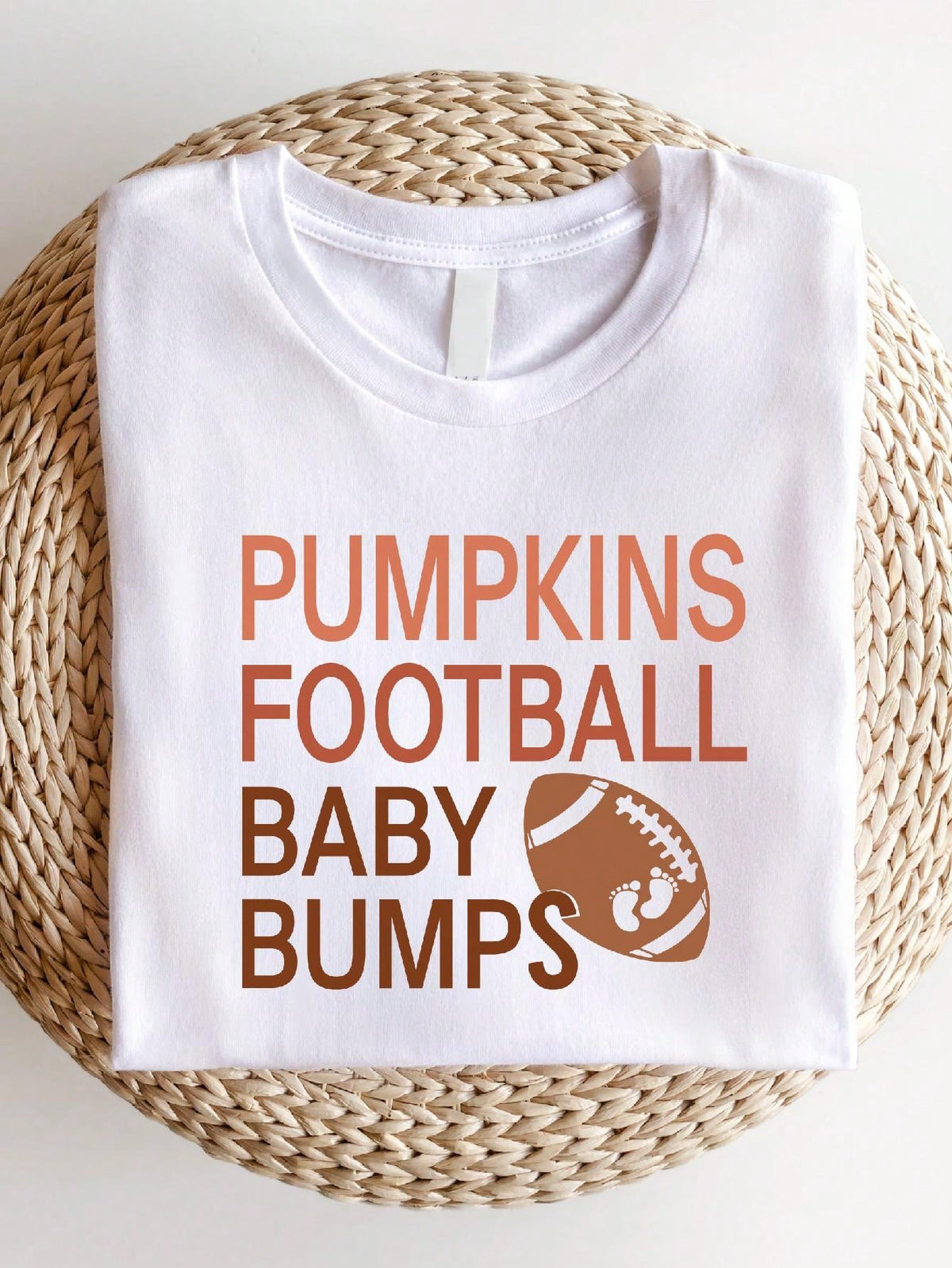 Pumpkins Football Baby Bumps T-Shirt