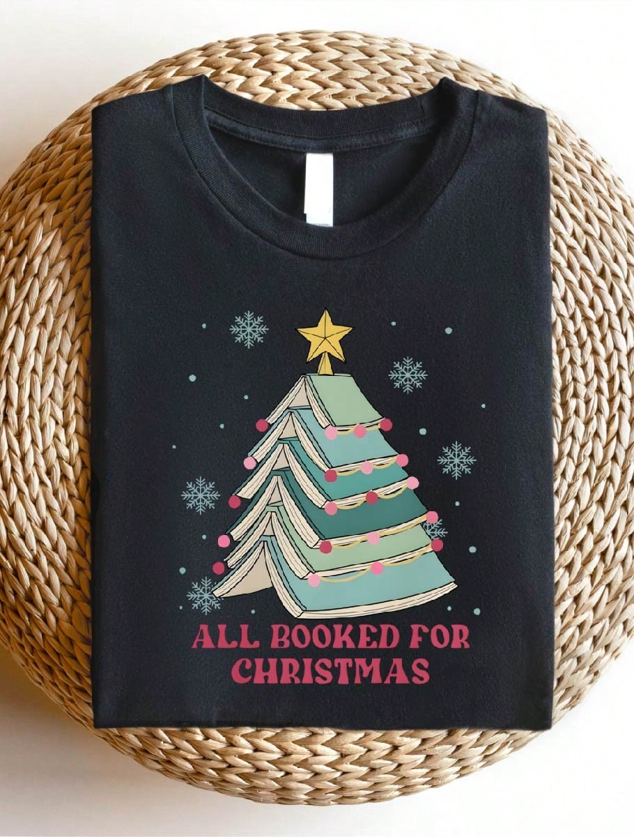 All Booked For Christmas T-Shirt