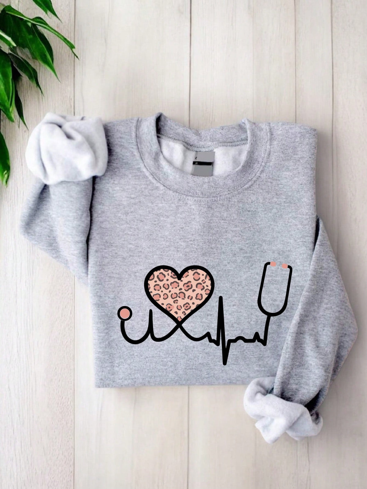 Leopard Heartbeat Sweatshirt