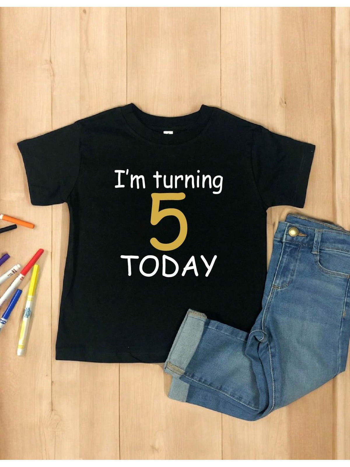 I Am Turning Five Today Kids T-Shirt