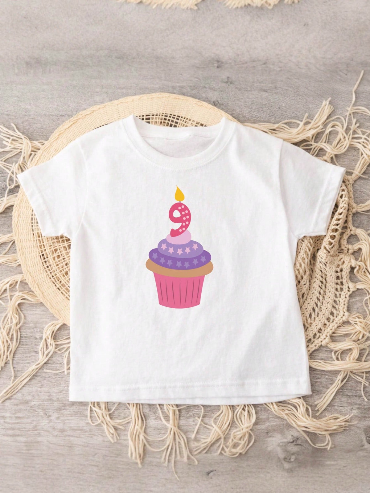 Ninth Birthday Cupcake Kids T-Shirt