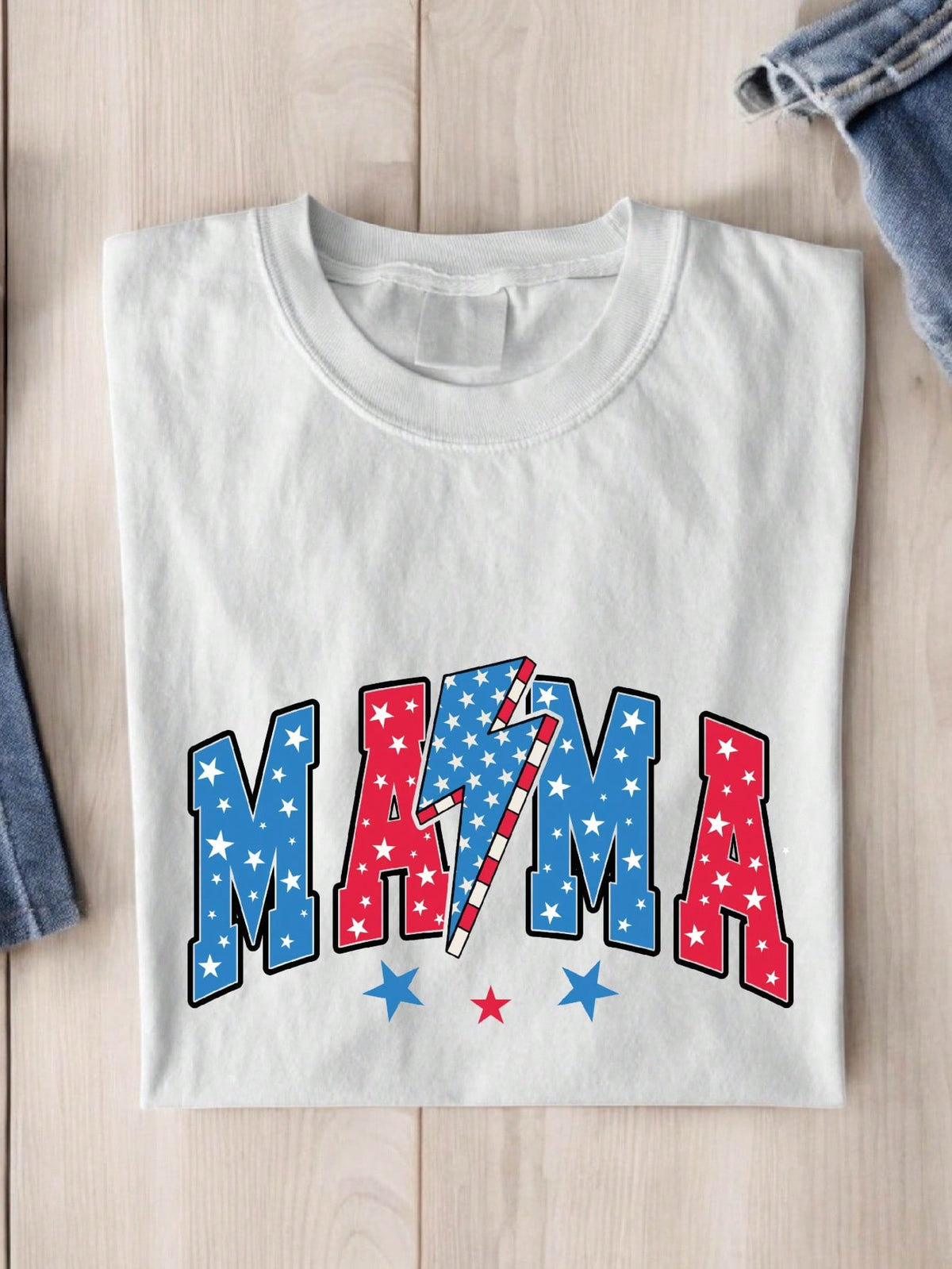 Mama Girly 4th Of July T-Shirt