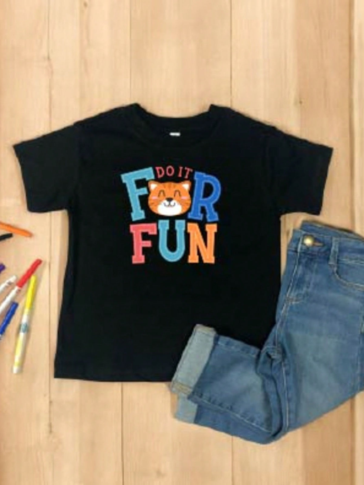 Do It For Fun Cat Kids T-Shirt