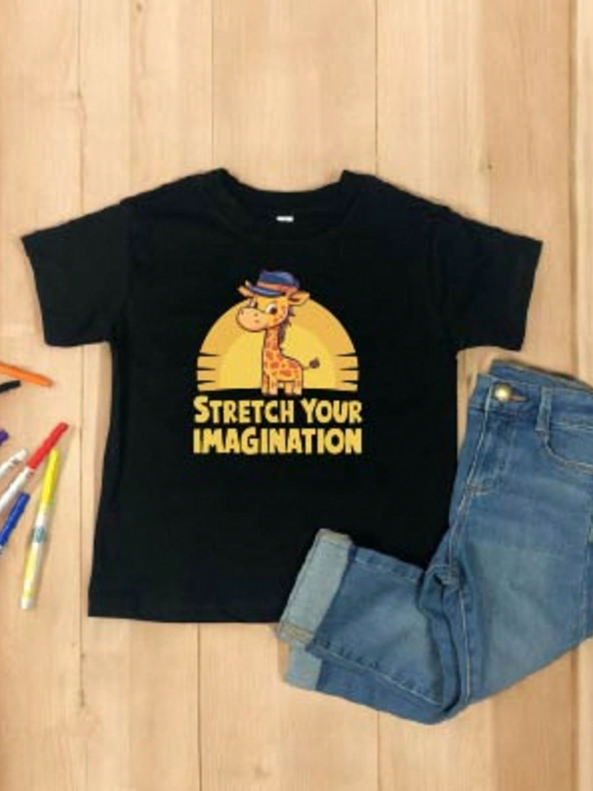 Stretch You Imagination Giraffe T-Shirt