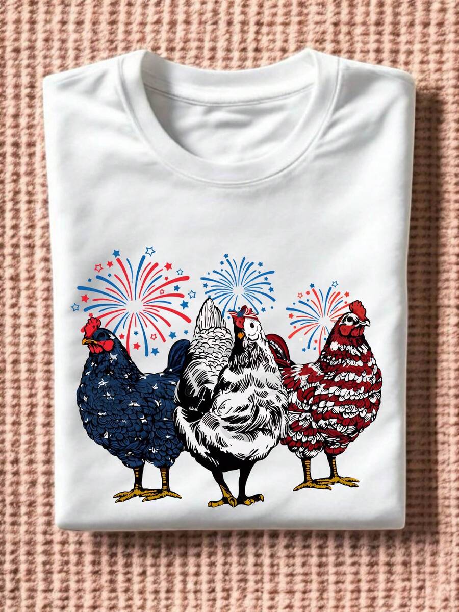 Patriotic USA Chicken T-Shirt