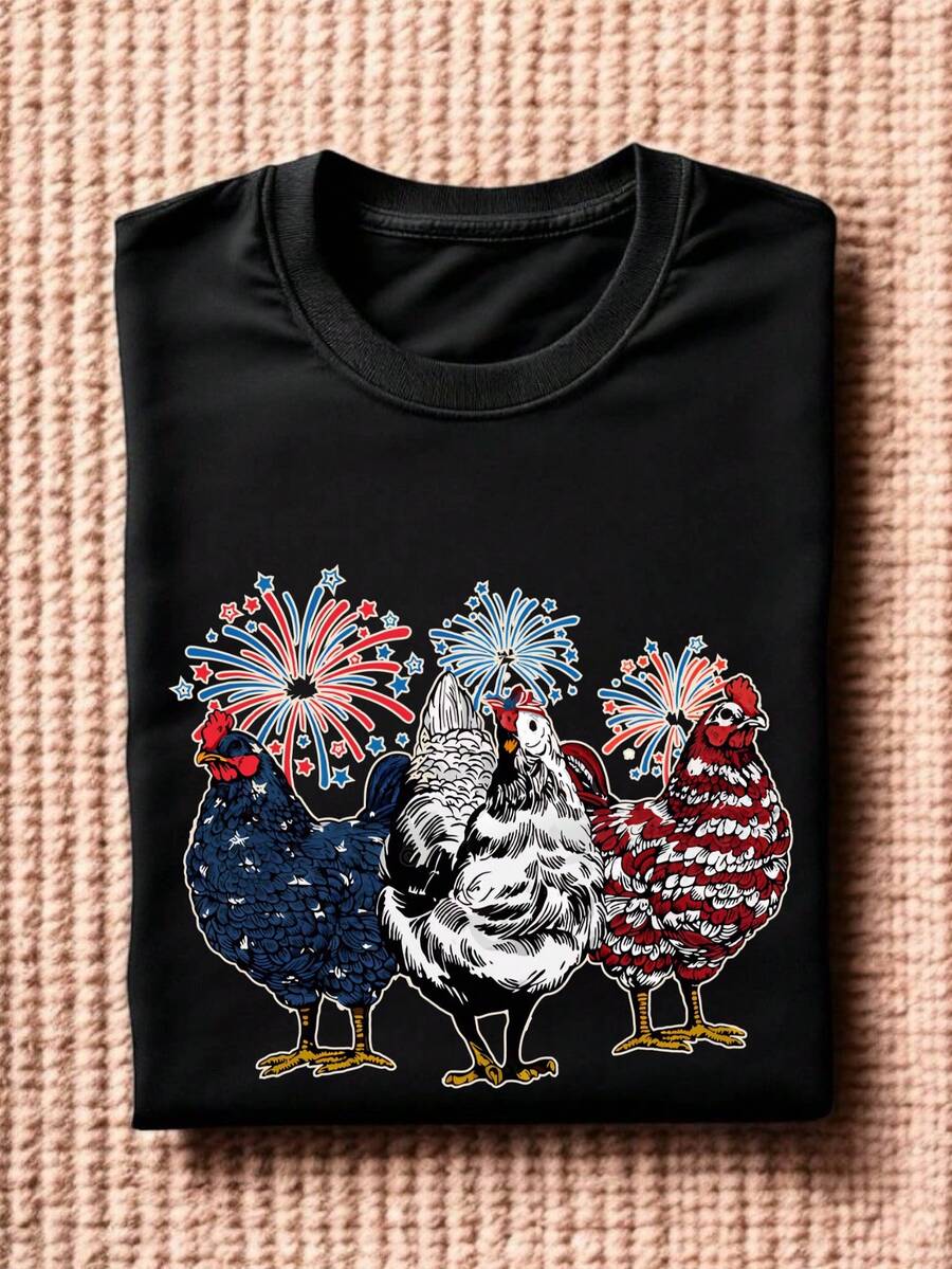 Patriotic USA Chicken T-Shirt