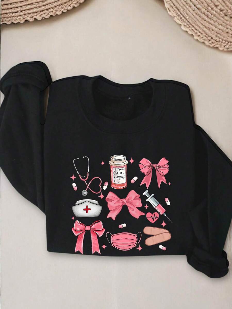 Pink Nurse Coquette Sweatshirt