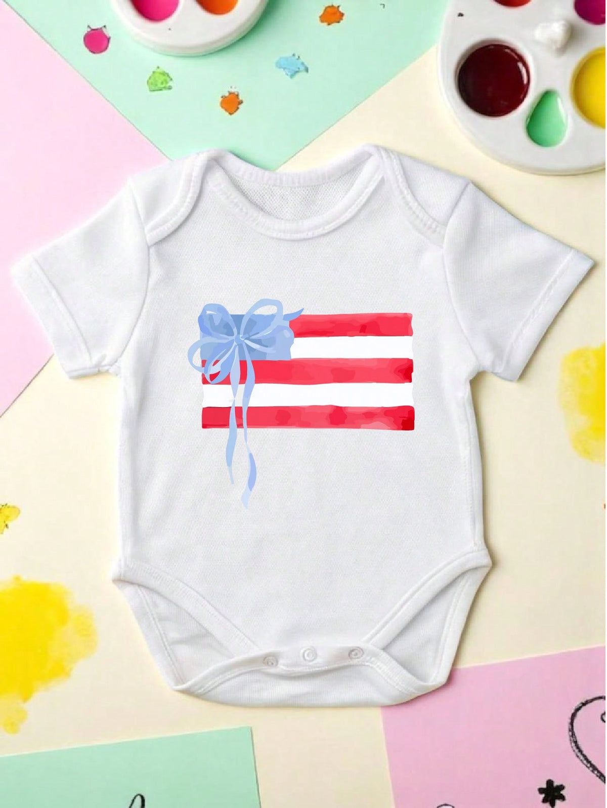 American Flag Bow Bodysuit
