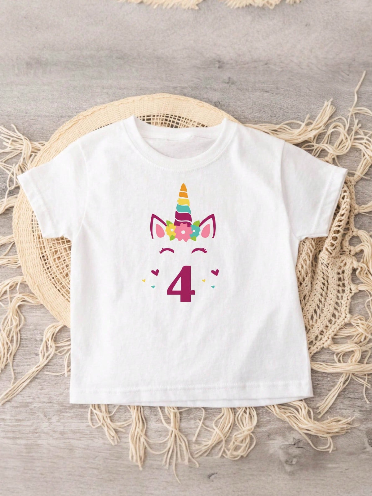 My Fourth Birthday Unicorn Themed Kids T-Shirt