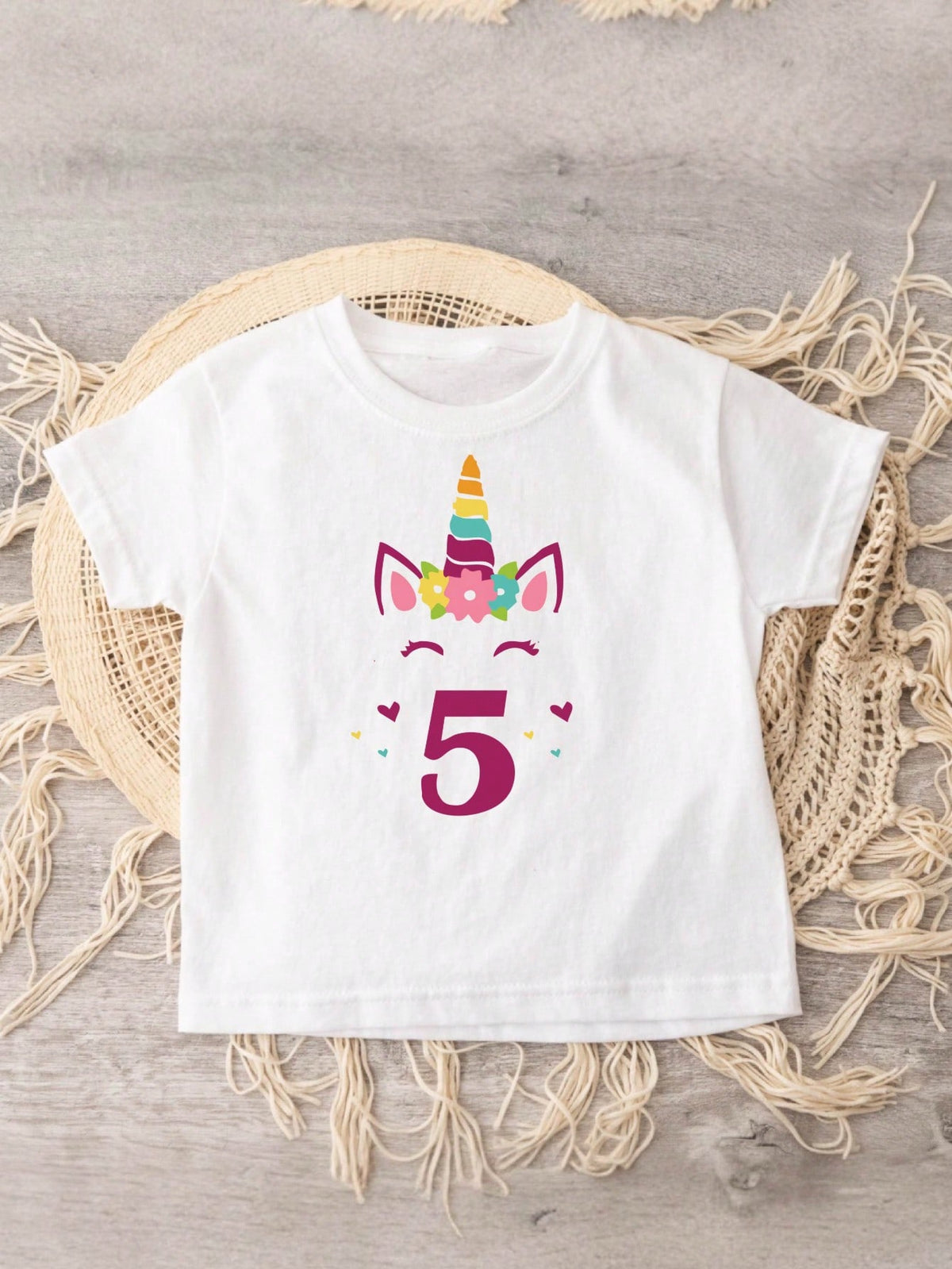 My Fifth Birthday Unicorn Themed Kids T-Shirt