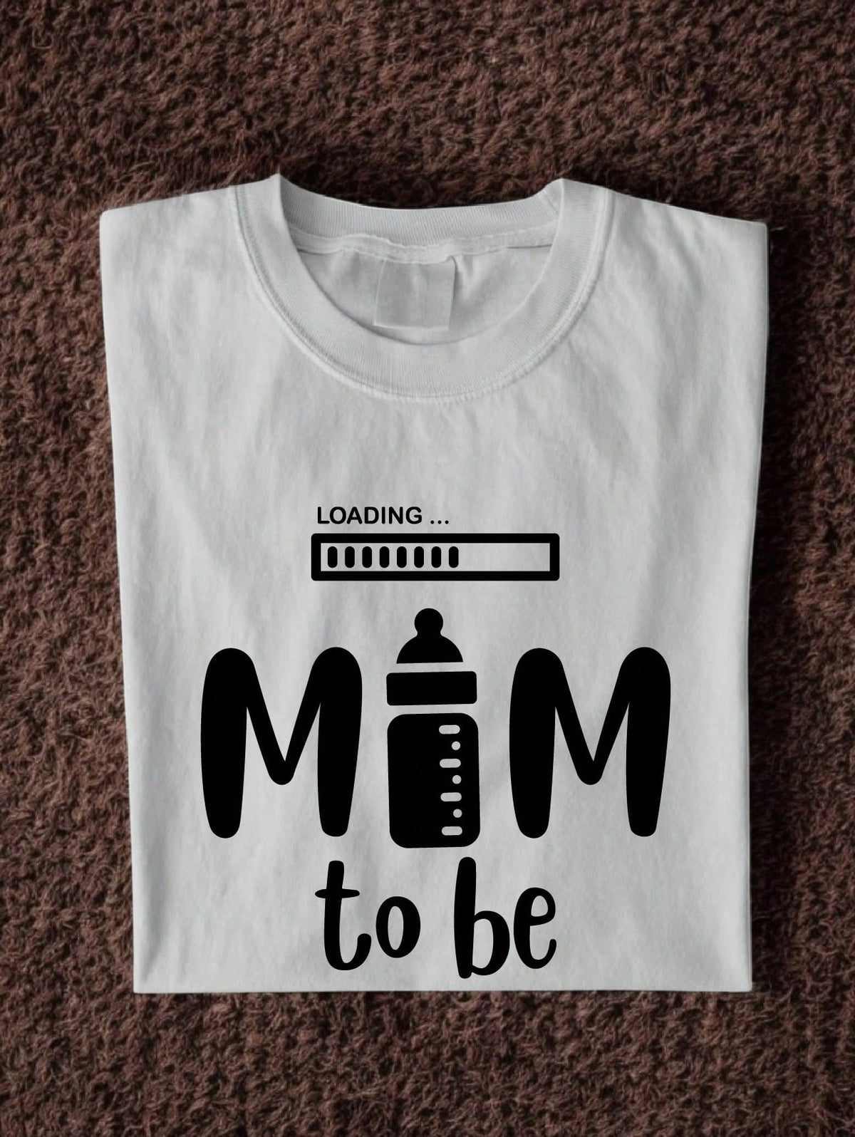 1pc Mom Dad To Be Loading T-Shirt