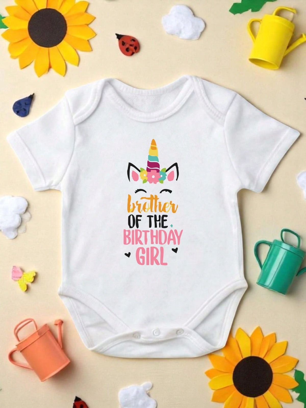 Brother Of The Birthday Girl Kids Bodysuit