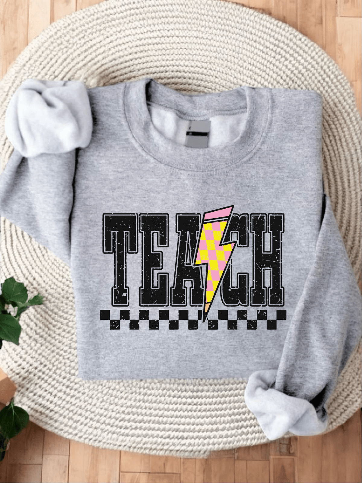 Checkered Teach Sweatshirt