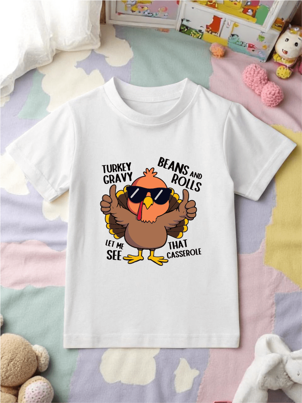 Turkey Gravy Beans And Rolls Let Me See That Casserole T-Shirt