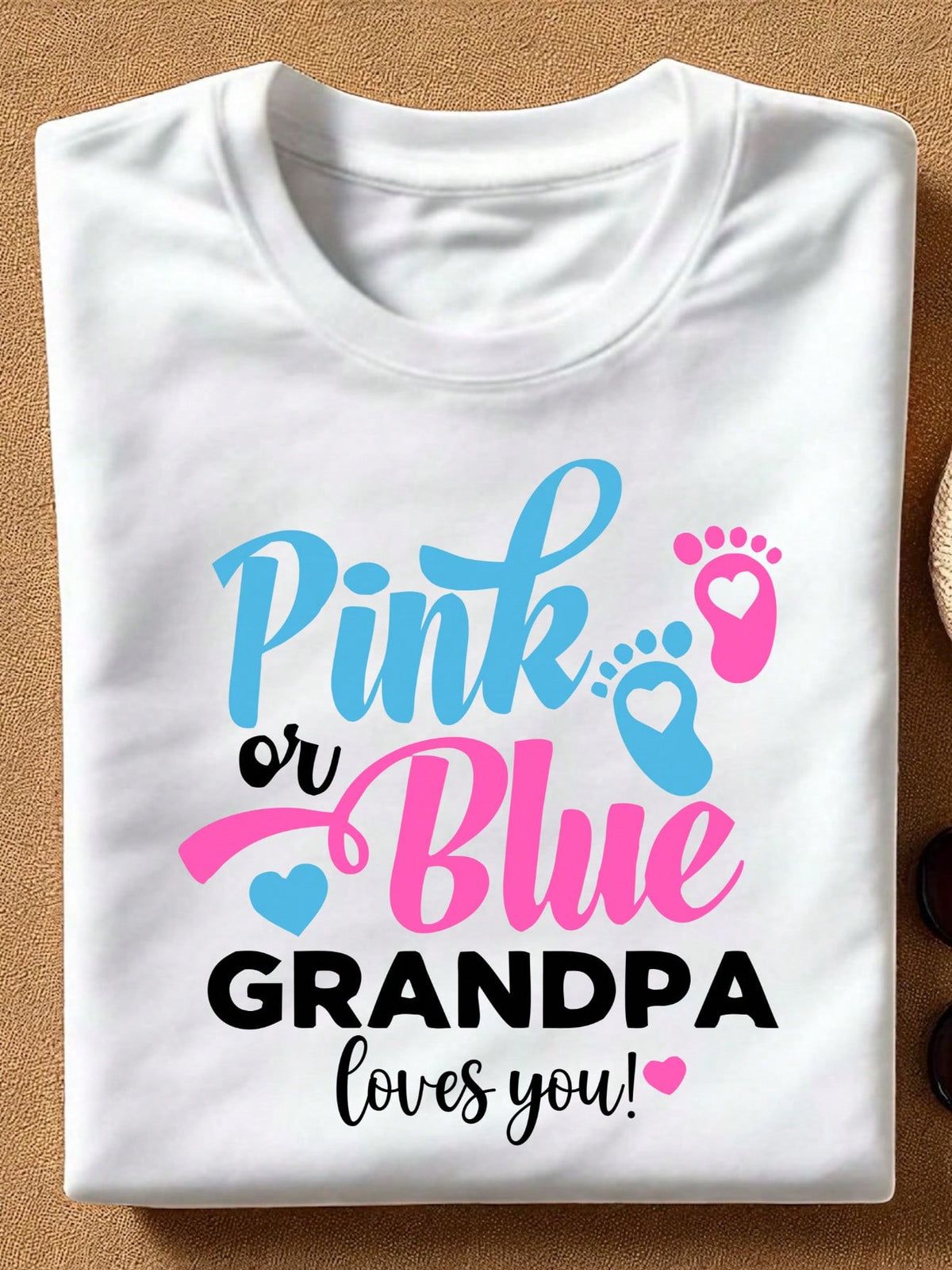 Pink Or Blue Grandpa Loves You T-Shirt